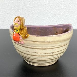 Gnome wall pocket planter container trinkets